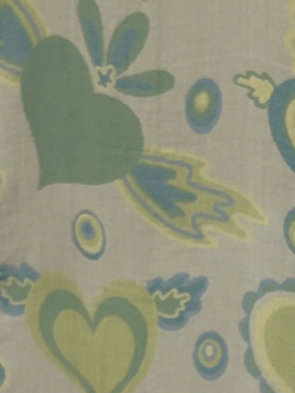 Heart Patterned Throw Blanket Green and Blue Last Available Best Seller New NWT